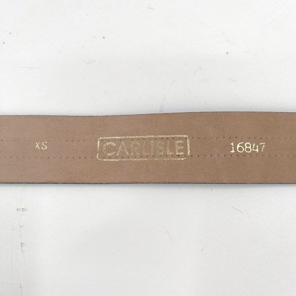 Vintage Carlisle Women\'s Teal Turquoise Lizard Leather Belt XS 26-31 in